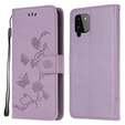 Θήκη με πτερύγιο για Samsung Galaxy A22 LTE, Butterfly, ανοιχτή μοβ