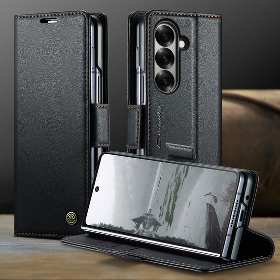 CASEME Litchi θήκη πορτοφόλι flip για Samsung Galaxy Z Fold7 5G