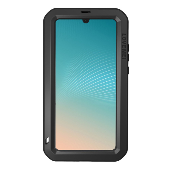 Love Mei Θήκη για Huawei P30 Pro, armored with glass, μαύρη