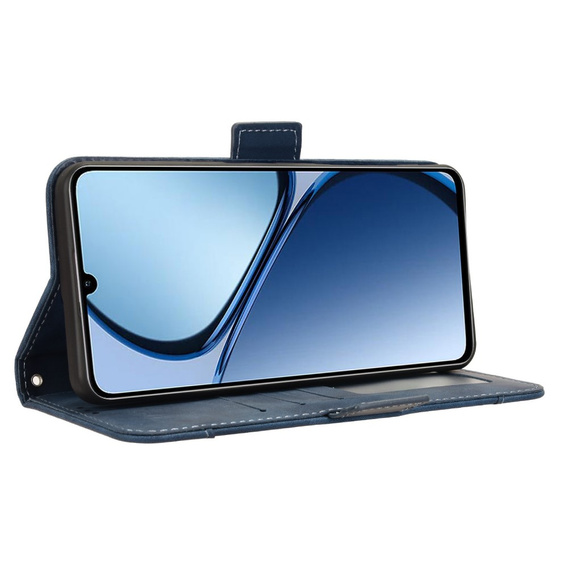 Θήκη με πτερύγιο για Realme C61, Card Slot, σκούρο μπλε