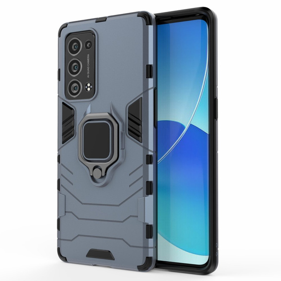 Θήκη για Oppo Reno6 Pro 5G / Pro+ 5G, Kickstand Ring, μπλε