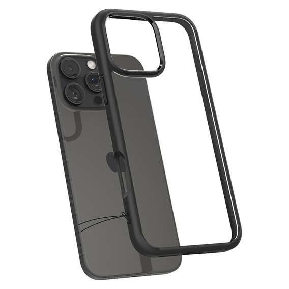 θήκη Spigen για iPhone 16 Pro, Ultra Hybrid, μαύρη + μετριασμένο γυαλί 9H