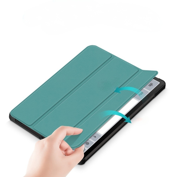 Θήκη για Samsung Galaxy Tab S9 FE+ Plus, Smartcase με χώρο για γραφίδα, πράσινη