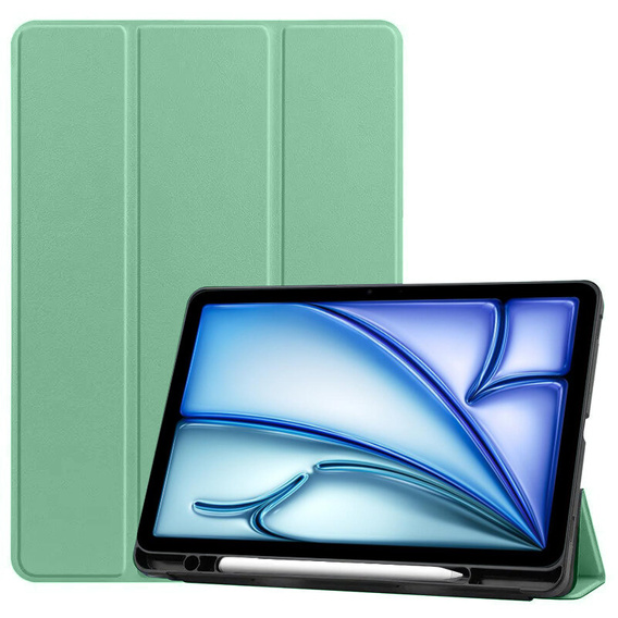 Θήκη για iPad Air 13" 2025/2024 (7/6 gen.), Smartcase με χώρο για γραφίδα, πράσινη