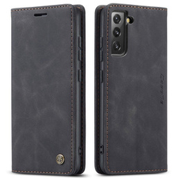 θήκη CASEME για Samsung Galaxy S22 5G, Leather Wallet Case, μαύρη