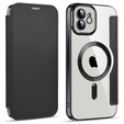Θήκη με πτερύγιο για iPhone 11, RFID Wallet MagSafe CamShield, μαύρη