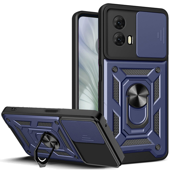 Θήκη για Motorola Moto E14, CamShield Slide, μπλε