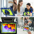 Θήκη θωράκισης για Xiaomi Redmi Pad 2, με βάση και ιμάντα ώμου – μπλε-πράσινο