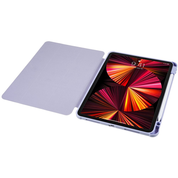 Θήκη για iPad Pro 12.9" 2022/2021/2020 (6/5/4 gen.), Smartcase Hybrid, με χώρο για γραφίδα, μωβ