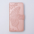 Θήκη με πτερύγιο για Xiaomi 13T / 13T Pro, Butterfly, ροζ rose gold