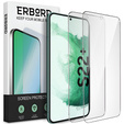 2x Μετριασμένο γυαλί για Samsung Galaxy S22+ Plus, ERBORD 9H Hard Glass στην οθόνη