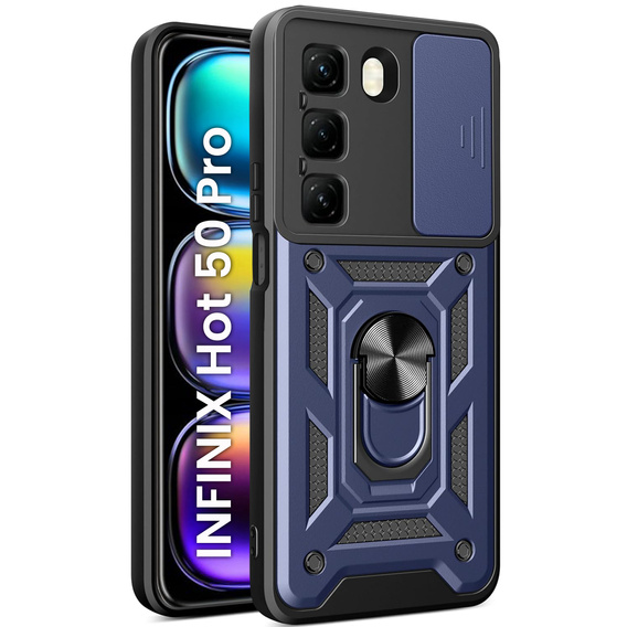 Θήκη για Infinix Hot 50 Pro 4G, CamShield Slide, μπλε