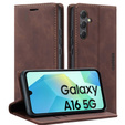 Θήκη για Samsung Galaxy A16, ERBORD Vintage, πορτοφόλι με πτερύγιο, καφές