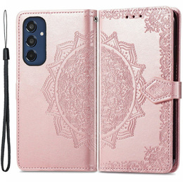Θήκη με πτερύγιο για Samsung Galaxy M35, Mandala, ροζ rose gold