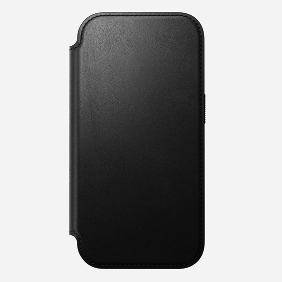 Θήκη Nomad για iPhone 17 Pro, Μοντέρνα δερμάτινη θήκη Folio, μαύρο