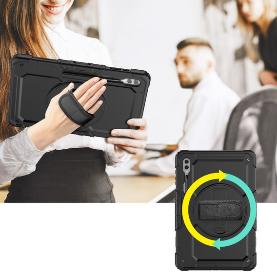 Θήκη για Samsung Galaxy Tab S9 Ultra, θωρακισμένη προστατευτική, μαύρο