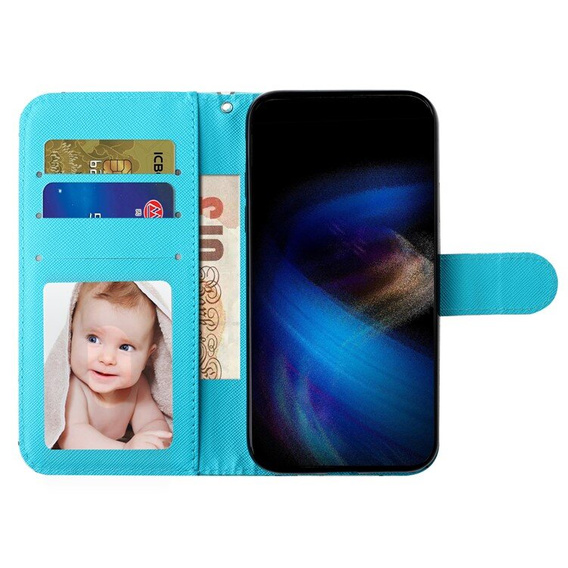Θήκη με πτερύγιο για Xiaomi Redmi 13C / Poco C65, Wallet, Marble πράσινη