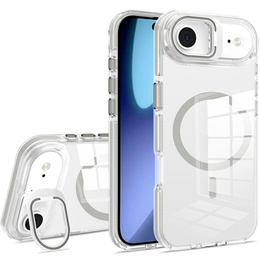 Θήκη για iPhone Air, για MagSafe, με βάση, διάφανη με γκρι ένθετα