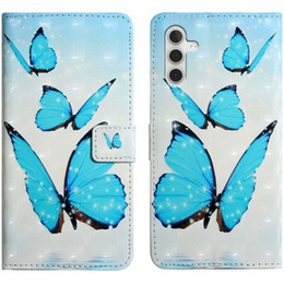 Θήκη με πτερύγιο για Samsung Galaxy A05s, Wallet, Butterflies, μπλε