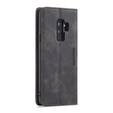 θήκη CASEME για Samsung Galaxy S9 Plus, Leather Wallet Case, μαύρη