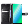 Θήκη με πτερύγιο για Oppo A78 5G, Crazy Horse Wallet, μαύρη