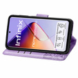 Θήκη με πτερύγιο για Infinix Note 40 Pro Plus, Butterfly, μωβ