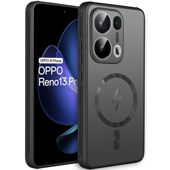 Θήκη για Oppo Reno 13 Pro, MagSafe, μαύρη