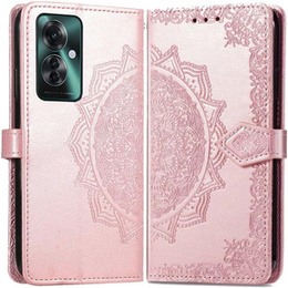 Θήκη με πτερύγιο για Oppo Reno 11F 5G, Mandala, ροζ rose gold