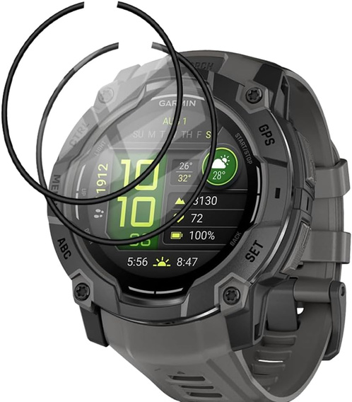2x υβριδικό γυαλί ERBORD για Garmin Instinct 3 50mm