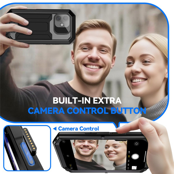Θήκη R-JUST με προστατευτικό οθόνης και βάση για iPhone 17
