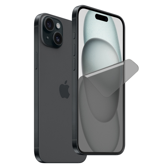 2 x Φύλλο απορρήτου iPhone 15, Υδρογέλη ERBORD Anti-Spy
