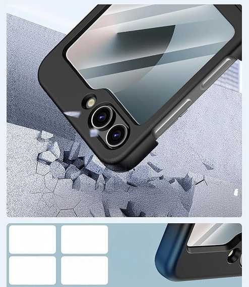 Θήκη για Samsung Galaxy Z Flip7 FE / Z Flip6, PC Case, μαύρη