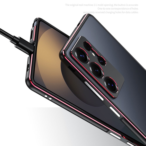 Θήκη LUPHIE για Samsung Galaxy S25 Ultra, Armor Bumper, μαύρη