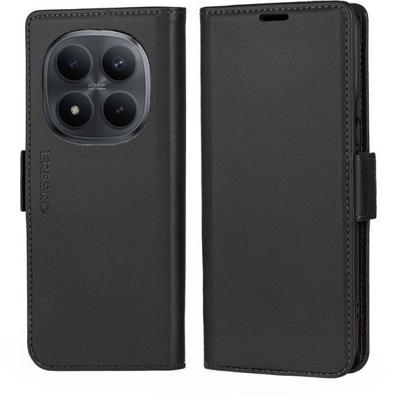 Θήκη με πτυσσόμενο καπάκι ERBORD Glossy Litchi για Xiaomi Redmi Note 15 Pro 5G