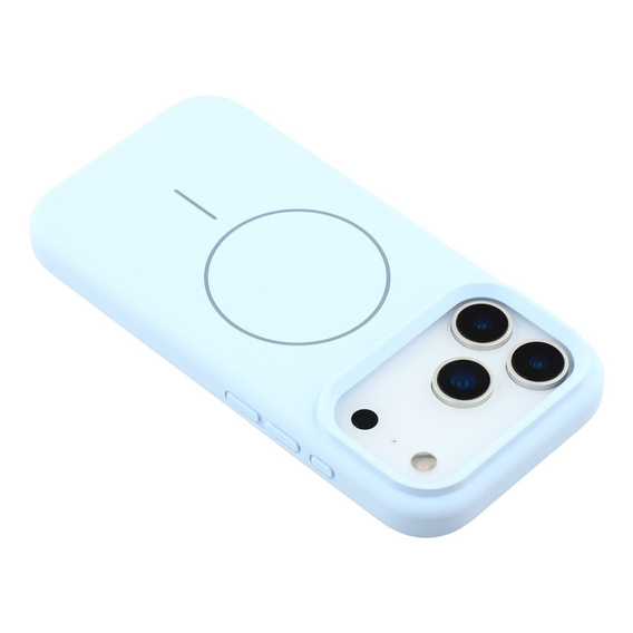 Θήκη σιλικόνης για iPhone 17 Pro, για MagSafe, αντικραδασμική, μπλε