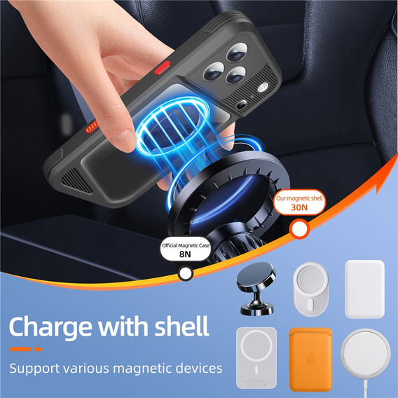 Αδιάβροχη θήκη SHELLBOX GTM IP68 με MagSafe για iPhone 17 Pro Max