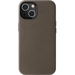 Θήκη MELKCO για iPhone 15 Plus, δερμάτινη για MagSafe, γκρι