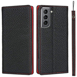 Δερμάτινη θήκη για Samsung Galaxy S22, ERBORD Grain Leather, μαύρη