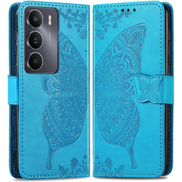 Θήκη με πτερύγιο για Realme 14X / Realme C75, Butterfly, μπλε