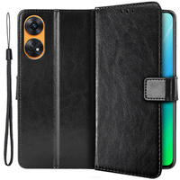 Θήκη με πτερύγιο για Oppo Reno8 T, Wallet, μαύρη