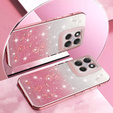Θήκη για Motorola Moto G86 5G, Glitter Flower, ροζ rose gold