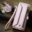 θήκη CASEME για Samsung Galaxy S24 FE, RFID Leather Wallet, με λουράκι ώμου, ροζ