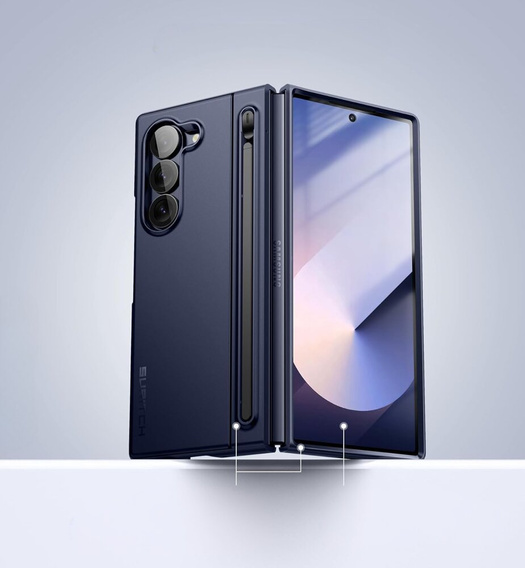 Θήκη για Samsung Galaxy Z Fold 6, Suritch Full Body, σκούρο μπλε