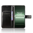 Θήκη με πτερύγιο για OnePlus Nord CE5, Crazy Horse Wallet, μαύρη