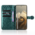 θήκη πτερύγιο για Motorola Edge 60 Pro, Wallet Rhombus, πράσινη