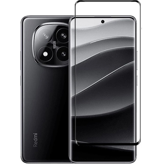 Μετριασμένο γυαλί 3D για Xiaomi Redmi Note 14 Pro+, μαύρο πλαίσιο