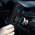 θωρακισμένη θήκη για Samsung Galaxy M21, Nox Case Ring, μαύρη
