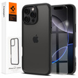 θήκη Spigen για iPhone 16 Pro, Ultra Hybrid, μαύρη + μετριασμένο γυαλί 9H