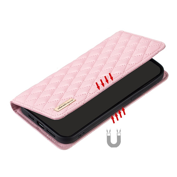 Θήκη με πτερύγιο για Samsung Galaxy S25 Ultra, Wallet, BINFEN COLOR, ροζ