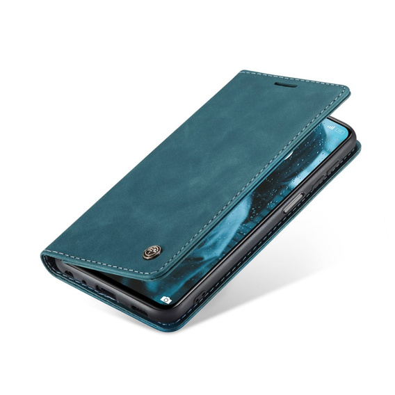 θήκη CASEME για Xiaomi Redmi Note 10 / 10S, Leather Wallet Case, πράσινη